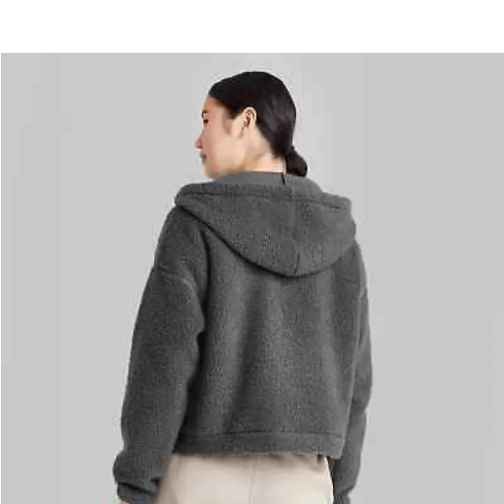 Women's Size Small Half-Zip Sherpa
Anorak Jacket - Wild Fable Gray NEW 🆕 - Picture 3 of 9